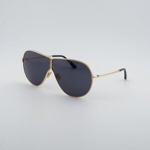 Tom Ford Keating FT1158 30A Sunglasses Gold Shield Frame, Smoke Lenses